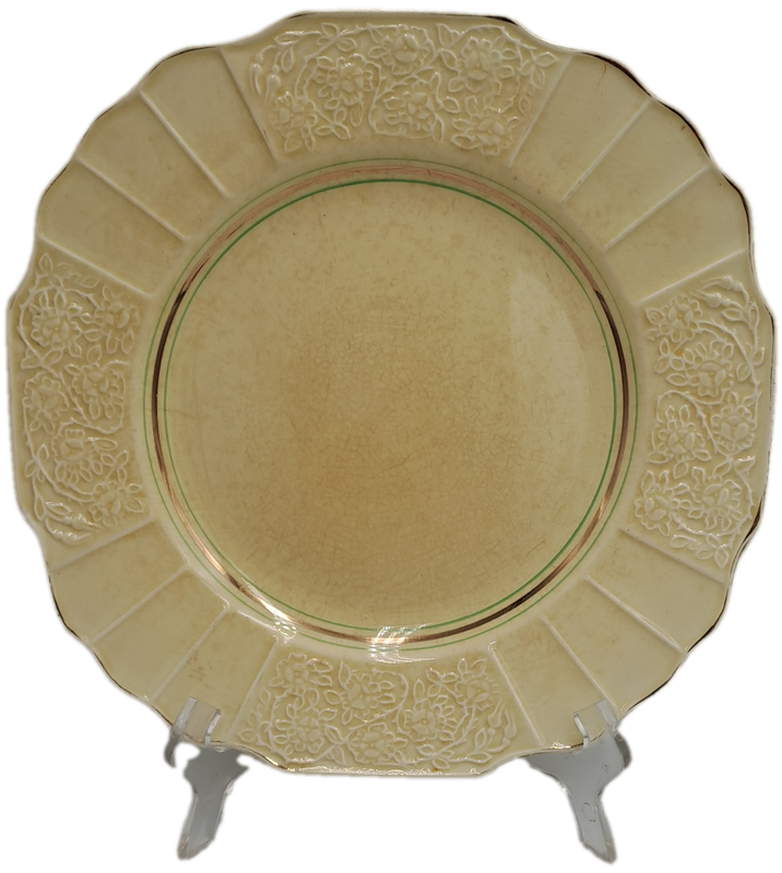 Vintage 1930's Myott Son & Co Ltd Cream Dinner Plate 25cm - Pattern 1338 -England (4 Available)