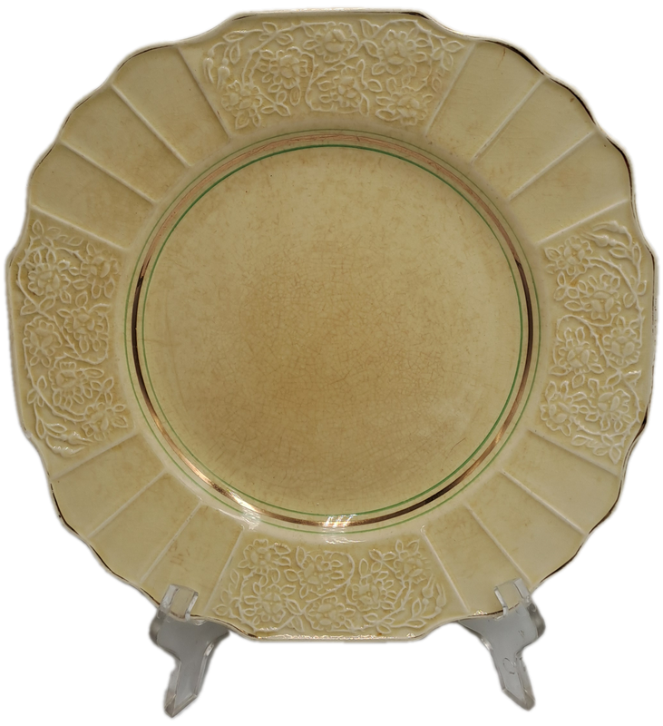 Vintage 1930's Myott Son & Co Ltd Cream Dinner Plate 25cm - Pattern 1338 -England (4 Available)