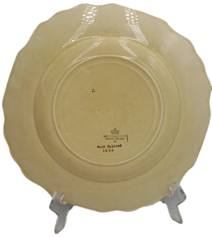 Vintage 1930's Myott Son & Co Ltd Cream Dinner Plate 25cm - Pattern 1338 -England (4 Available)