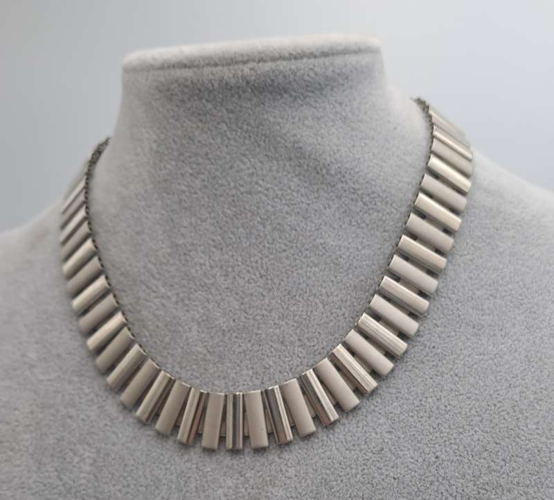Vintage steel Link Necklace 41cm