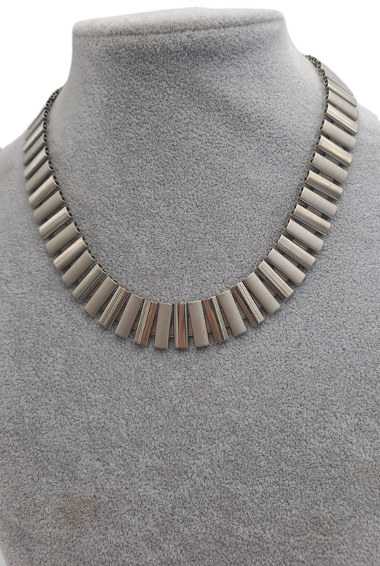Vintage steel Link Necklace 41cm