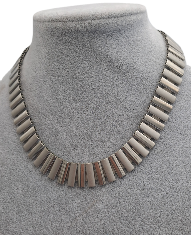 Vintage steel Link Necklace 41cm