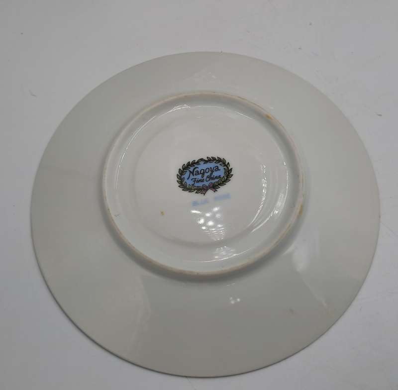 Vintage Nagoya Fine Bone China Duo  `BLUE ROSE` Japan (3 available)