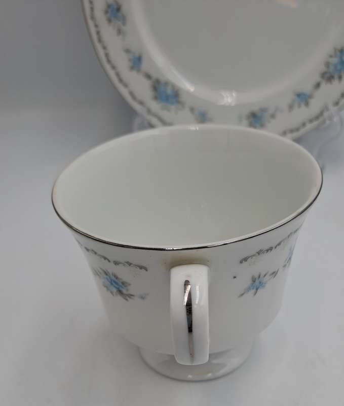 Vintage Nagoya Fine Bone China Duo  `BLUE ROSE` Japan (3 available)