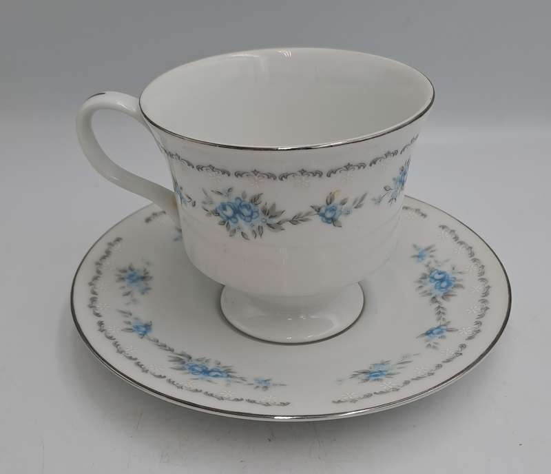 Vintage Nagoya Fine Bone China Duo  `BLUE ROSE` Japan (3 available)