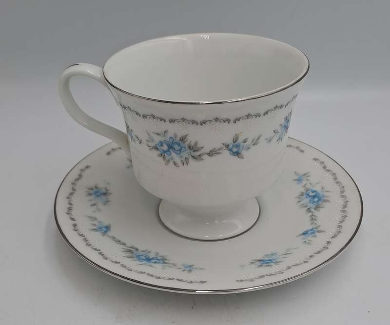 Vintage Nagoya Fine Bone China Duo  `BLUE ROSE` Japan (3 available)