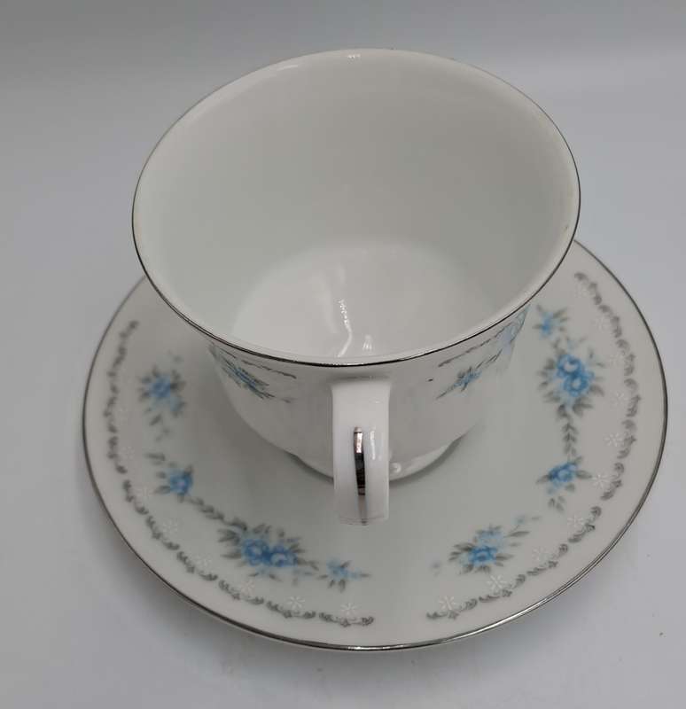 Vintage Nagoya Fine Bone China Duo  `BLUE ROSE` Japan (3 available)