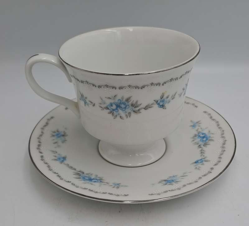 Vintage Nagoya Fine Bone China Duo  `BLUE ROSE` Japan (3 available)