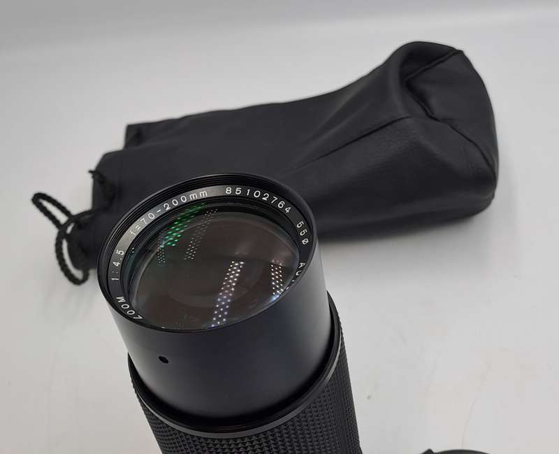 Pre-owned Makinon MC Zoom F70-200m 14,5  - 55mm Auto Focus Lens with bag and caps