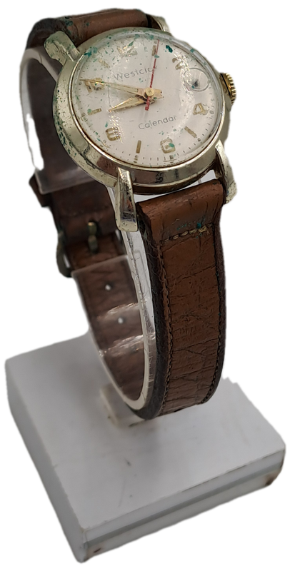 Pre-owned Vintage Ladies Westclox Mechanical watch with Leather strap- Not working