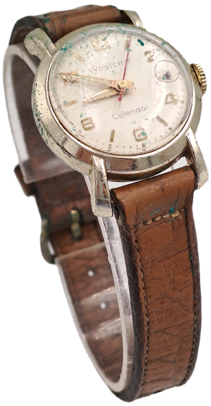 Pre-owned Vintage Ladies Westclox Mechanical watch with Leather strap- Not working