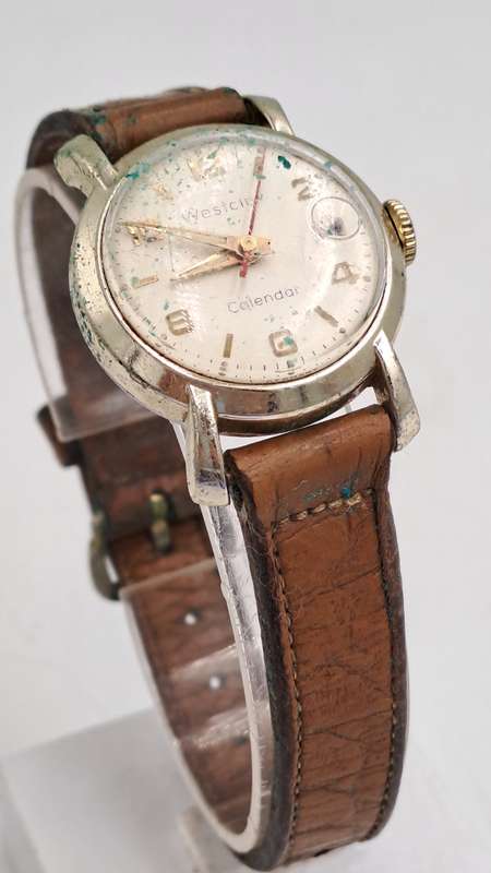Pre-owned Vintage Ladies Westclox Mechanical watch with Leather strap- Not working