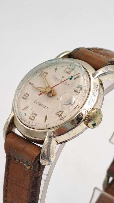 Pre-owned Vintage Ladies Westclox Mechanical watch with Leather strap- Not working