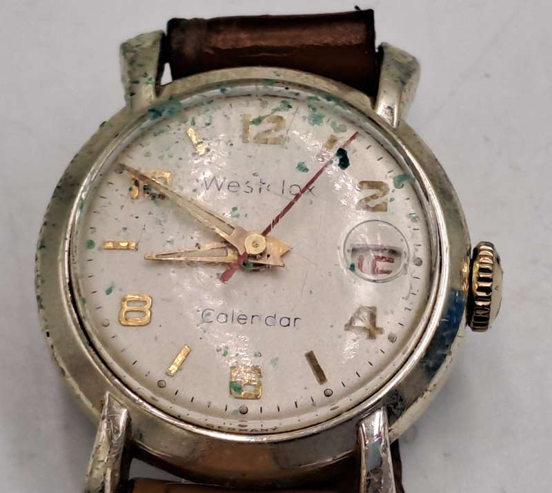 Pre-owned Vintage Ladies Westclox Mechanical watch with Leather strap- Not working