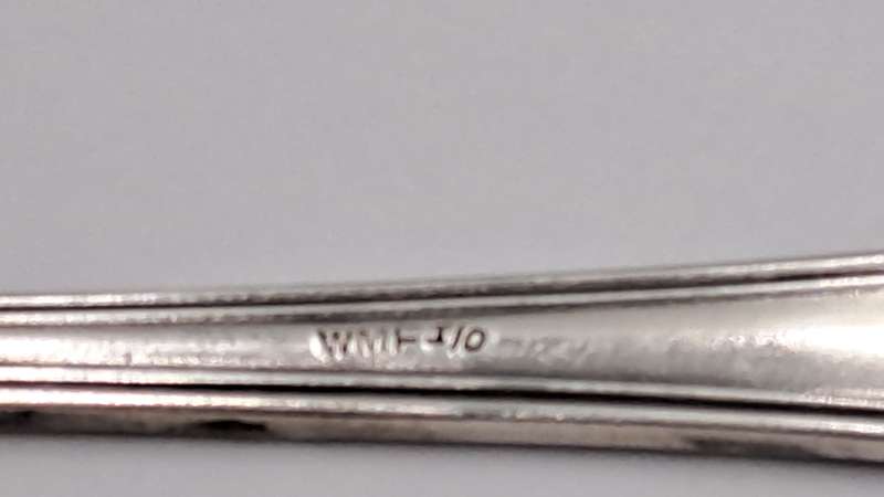 Antique German WMF 1/0 SILVER PLATED EPNS A1 BABY SPOON & PUSHER SET/ BABY FEEDING CUTLERY Boxed