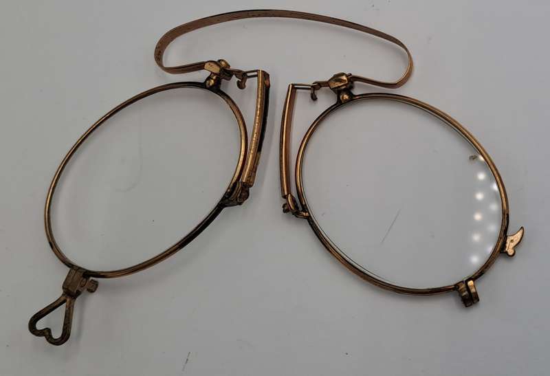 Antique Victorian Pince-Nez foldable Spectacles-No Case