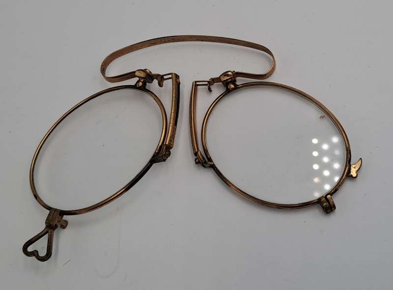 Antique Victorian Pince-Nez foldable Spectacles-No Case