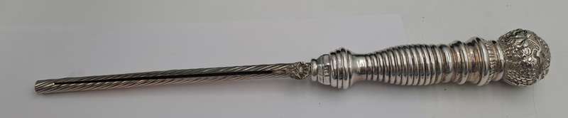 Antique Sterling Silver Judaica candle lighter, or tzinder used During religious events.