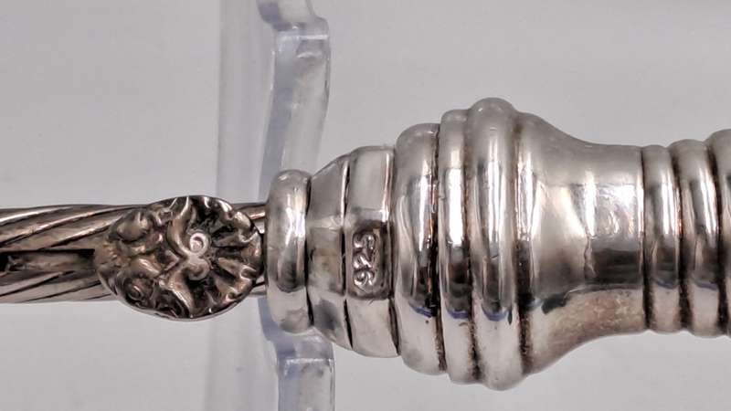 Antique Sterling Silver Judaica candle lighter, or tzinder used During religious events.