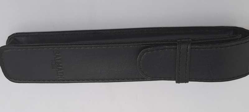 Pre-owned Balmain Paris Ballpen in Leather Pouch -Branded on Cap-Ink is dry