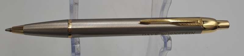 PARKER IM Brush Ball Pen with Gold Trim - Personalized on Cap