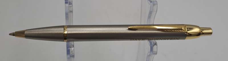 PARKER IM Brush Ball Pen with Gold Trim - Personalized on Cap