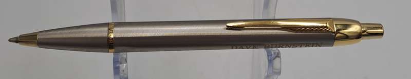 PARKER IM Brush Ball Pen with Gold Trim - Personalized on Cap