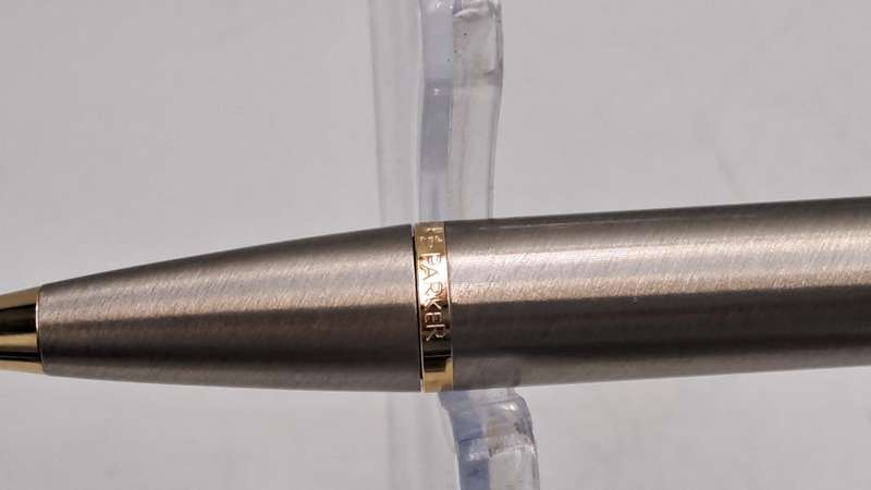 PARKER IM Brush Ball Pen with Gold Trim - Personalized on Cap