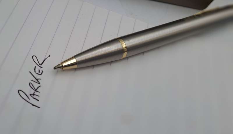 PARKER IM Brush Ball Pen with Gold Trim - Personalized on Cap