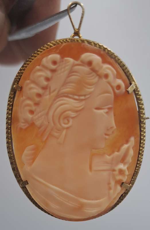 Antique Shell Cameo Brooch 4,3 x 3,5cm