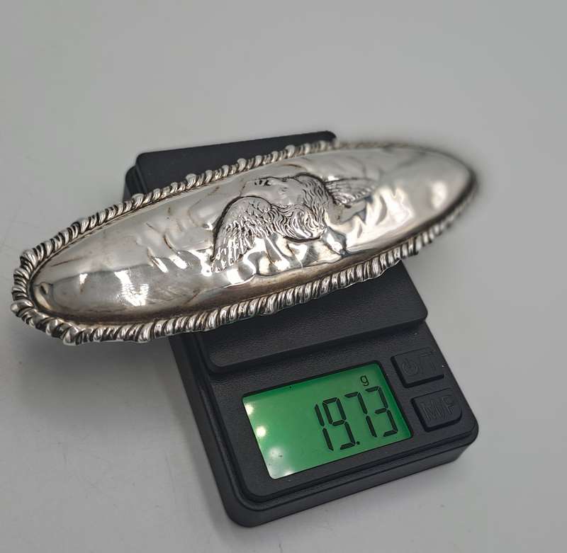 Antique 1903 Sterling Silver & Cut Glass Art nouveau vanity jar- by John and William Deakin