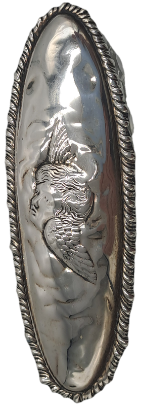 Antique 1903 Sterling Silver & Cut Glass Art nouveau vanity jar- by John and William Deakin
