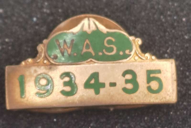 Vintage 1934-1935-W.A.S   Enamel  Pin /Badge