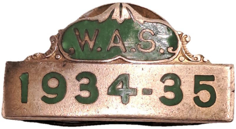 Vintage 1934-1935-W.A.S   Enamel  Pin /Badge
