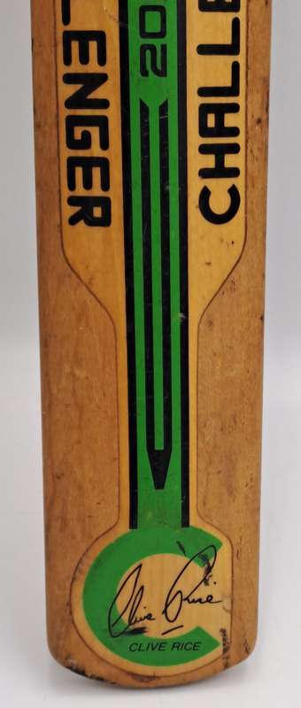 Miniture Challenger Signed Cricket Bat 1994/1995 N.Z Team-Clive Rice signed the back