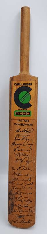 Miniture Challenger Signed Cricket Bat 1993/1994 S.A Team-Hansie Cronje-Clive Rice....