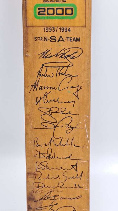Miniture Challenger Signed Cricket Bat 1993/1994 S.A Team-Hansie Cronje-Clive Rice....