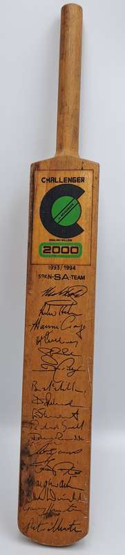 Miniture Challenger Signed Cricket Bat 1993/1994 S.A Team-Hansie Cronje-Clive Rice....