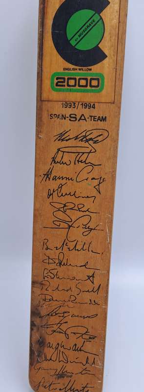 Miniture Challenger Signed Cricket Bat 1993/1994 S.A Team-Hansie Cronje-Clive Rice....