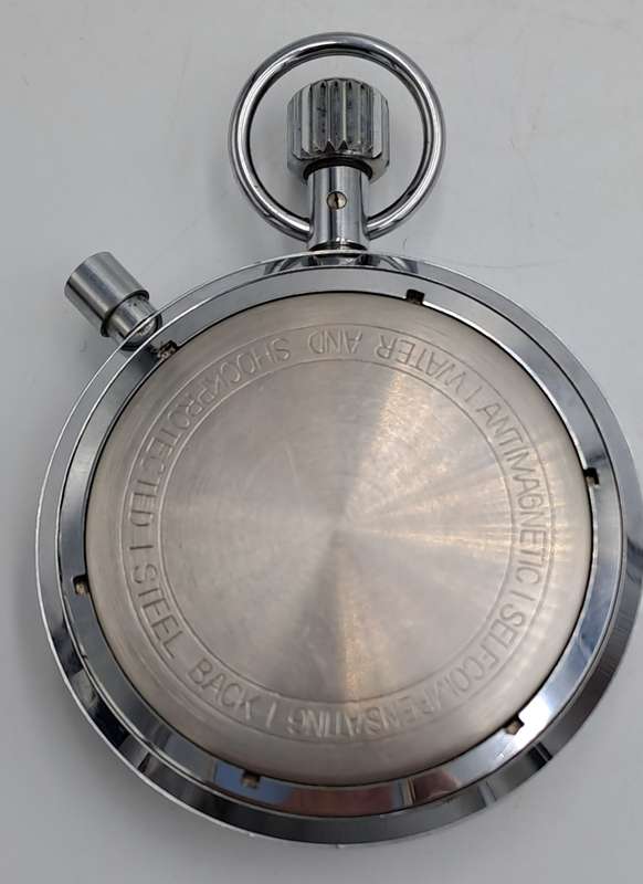 Vintage SWISS Leonidas Stop Watch open face nickel chromiun case  -Working-Crown is loose