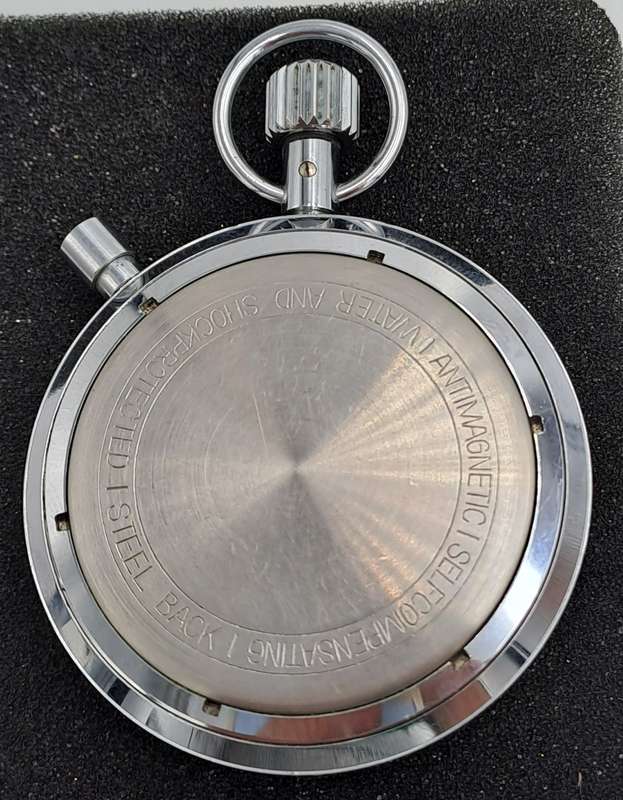 Vintage SWISS Leonidas Stop Watch open face nickel chromiun case  -Working-Crown is loose