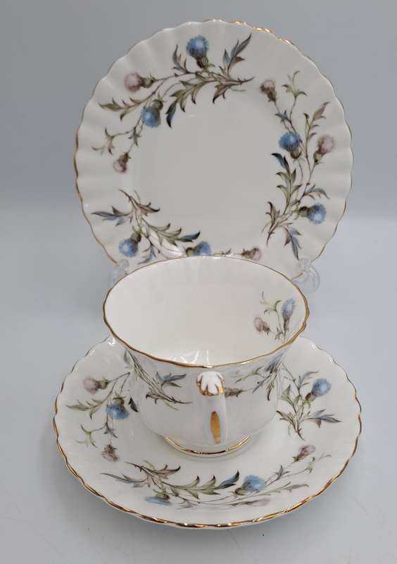 Vintage Royal Albert Brigadoon Tea Trio - English Bone China (2 Available)