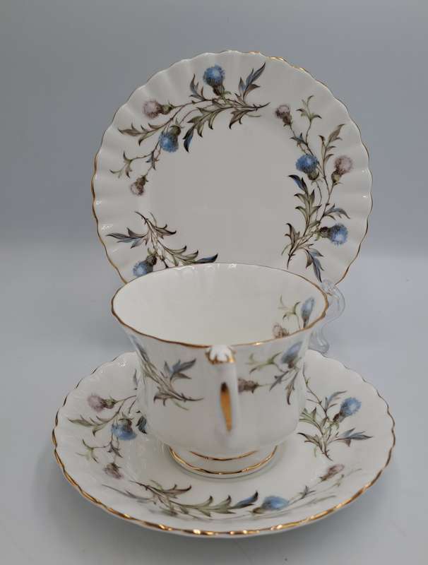Vintage Royal Albert Brigadoon Tea Trio - English Bone China (2 Available)