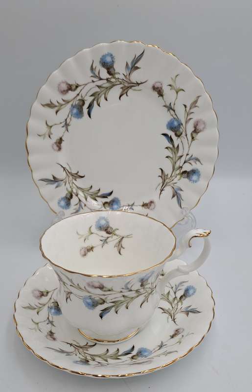 Vintage Royal Albert Brigadoon Tea Trio - English Bone China (2 Available)