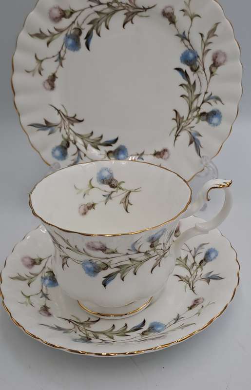Vintage Royal Albert Brigadoon Tea Trio - English Bone China (2 Available)
