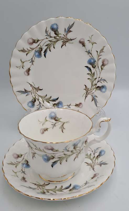 Vintage Royal Albert Brigadoon Tea Trio - English Bone China (2 Available)