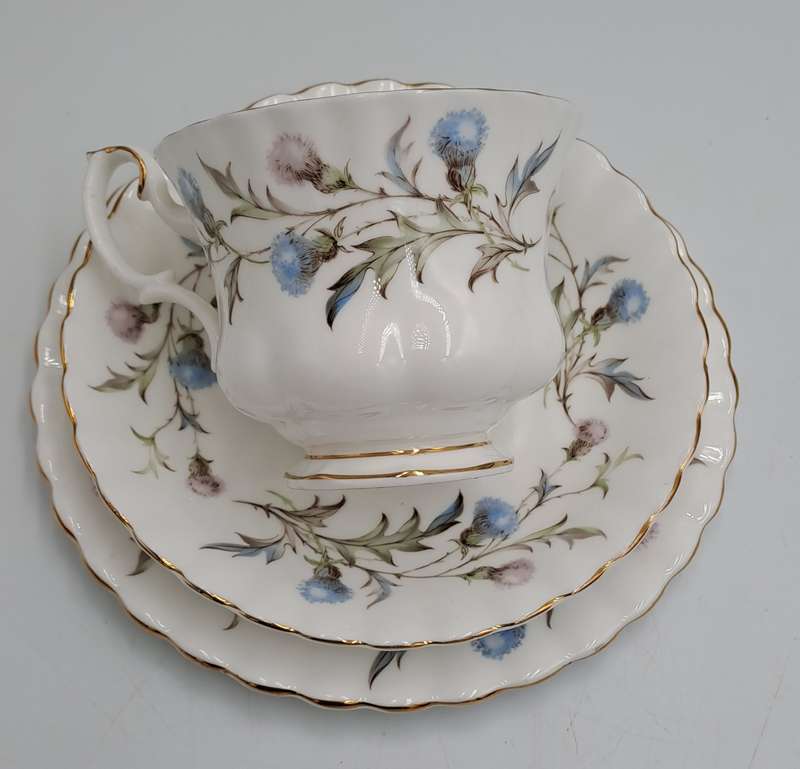 Vintage Royal Albert Brigadoon Tea Trio - English Bone China (2 Available)
