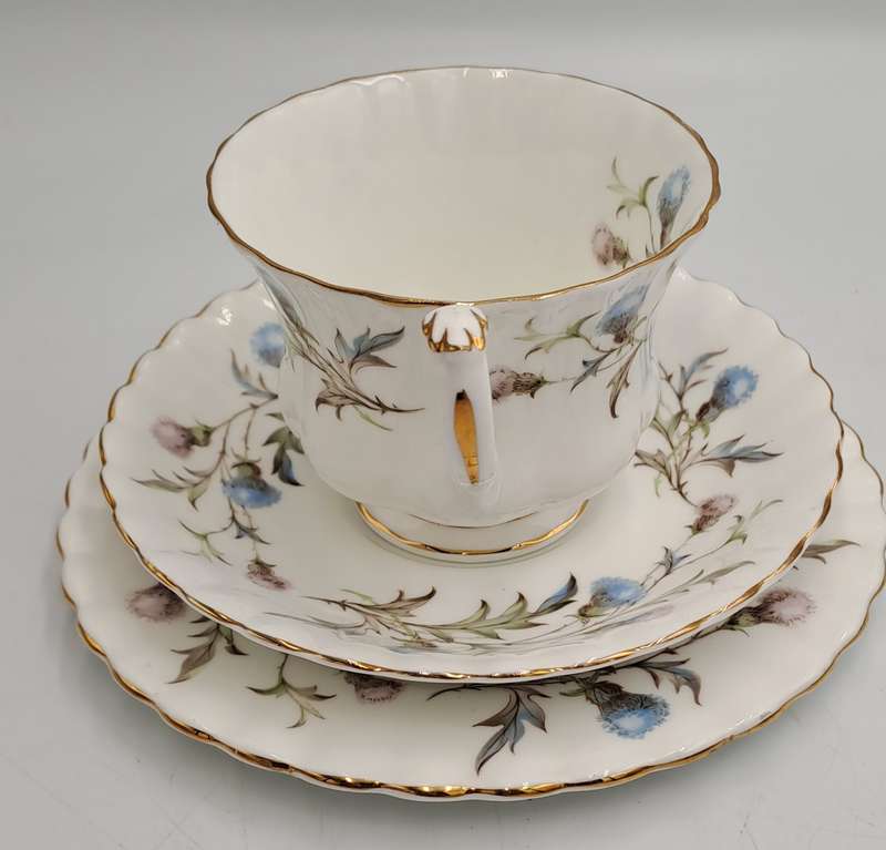 Vintage Royal Albert Brigadoon Tea Trio - English Bone China (2 Available)