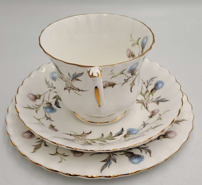 Vintage Royal Albert Brigadoon Tea Trio - English Bone China (2 Available)