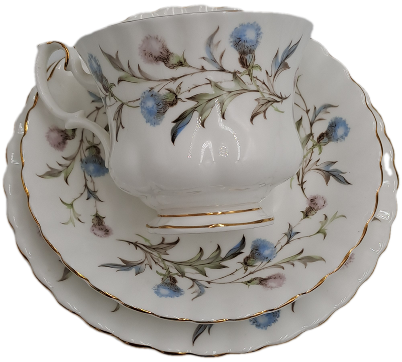 Vintage Royal Albert Brigadoon Tea Trio - English Bone China (2 Available)